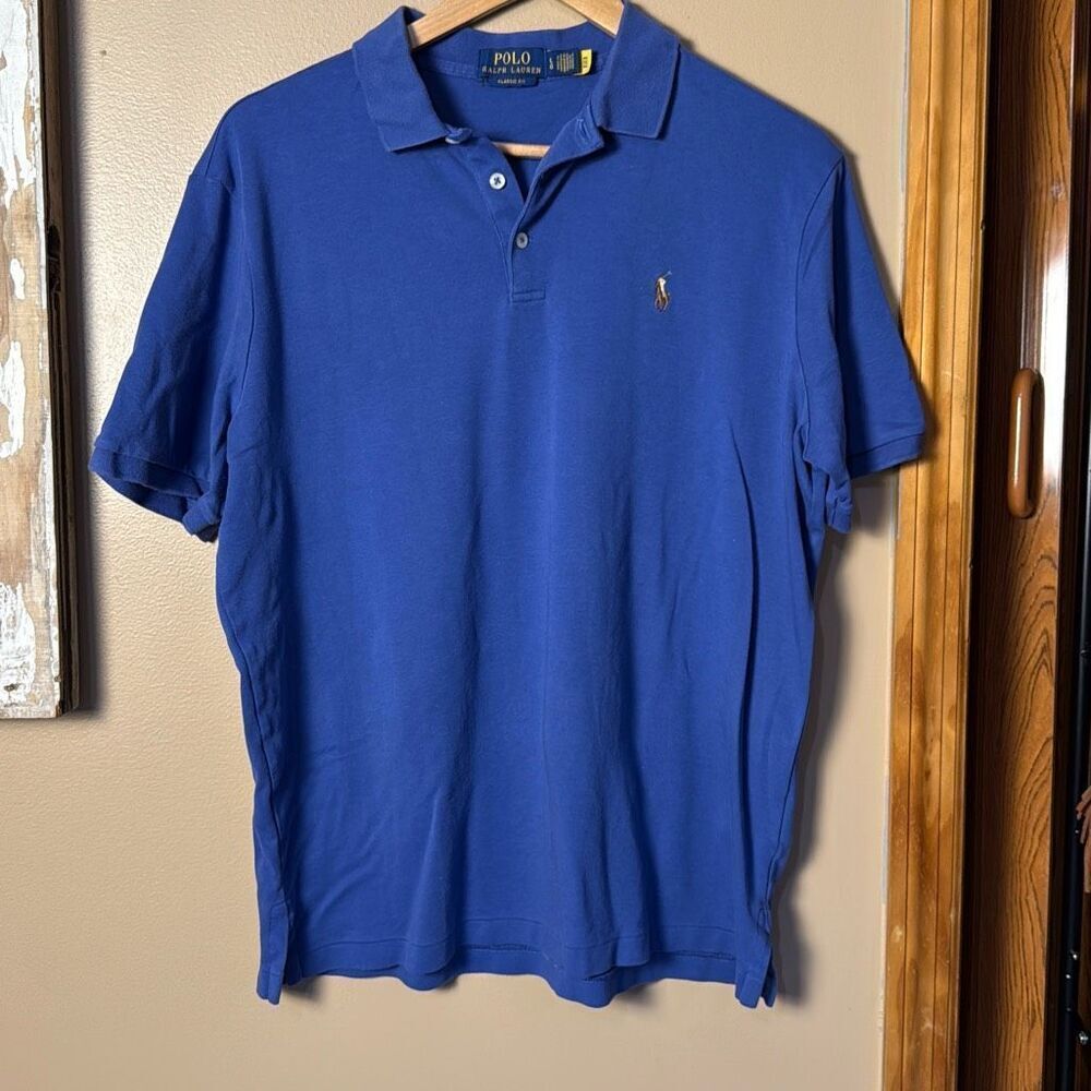 Polo Ralph Lauren classic‎ polo shirt size men’s large royal blue golf preppy